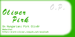 oliver pirk business card